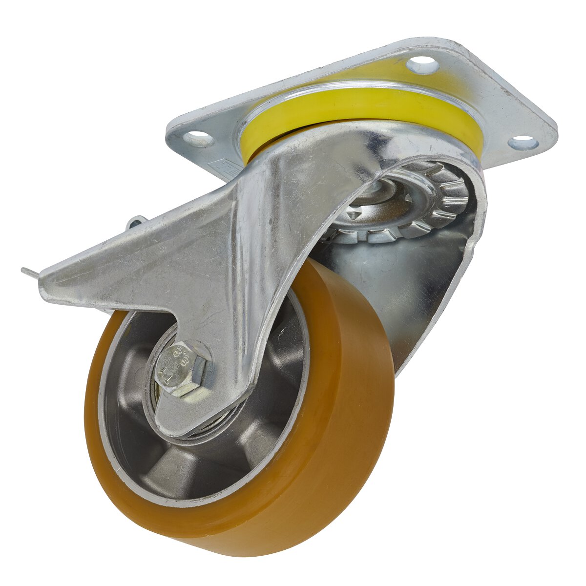 Castor Wheel Swivel Plate with Total Lock Ø125mm Building Materials