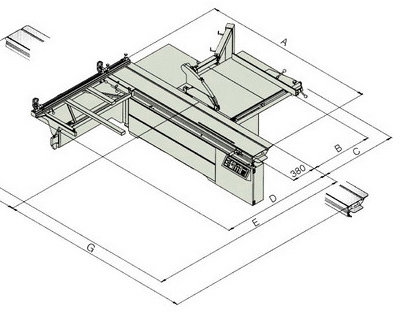 Sliding Table Saw (Jo-Way)-UP 350 /450-5H