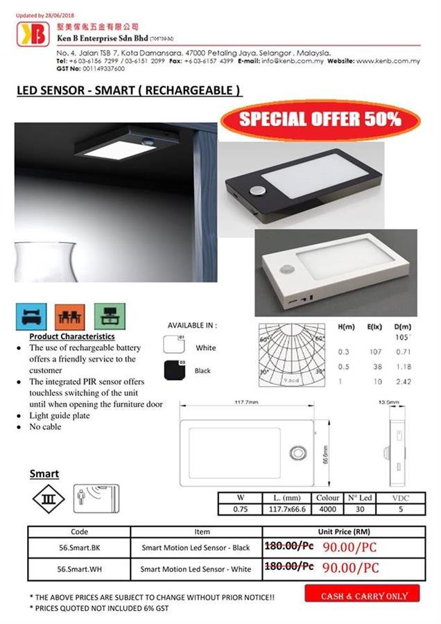 Special Offer : Smart LED Sensor (Rechargeable)