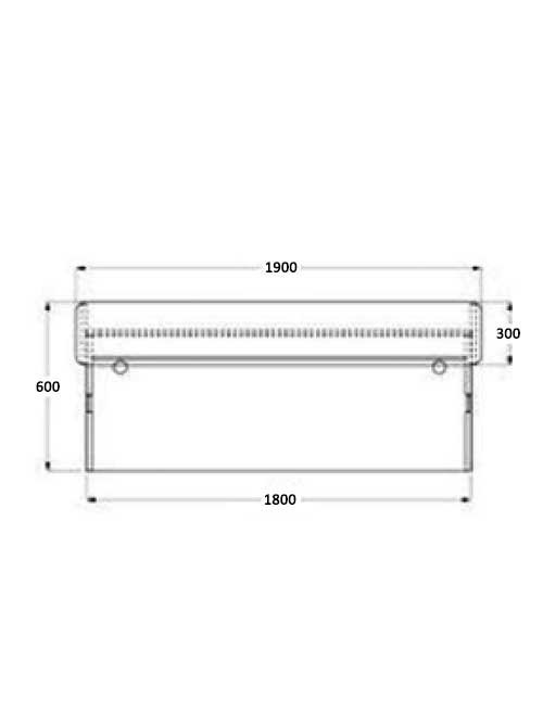 Reception Counter (Dark Brown, White) with Signage [PIS 19 - BQ]