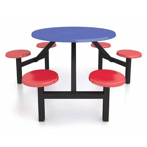 Restaurant Furniture FRP 6 Seater Round Table (Blue, Red) [RF 01]