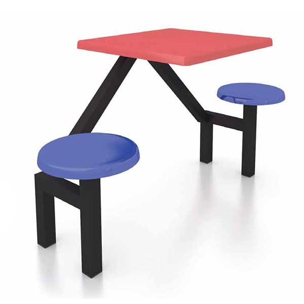 Restaurant Furniture FRP 2 Seater Rectangle Table (Blue, Red) [RF 03]