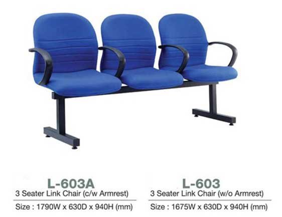 Link Chair (Blue) with Armrest [L 603A] Office Furniture