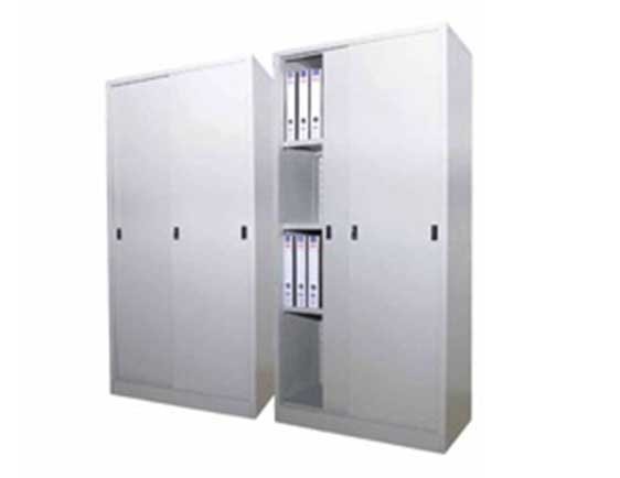 Steel High Cupboard 4-Tier Cabinet (Grey) with Steel Sliding Door [M116] Office Furniture