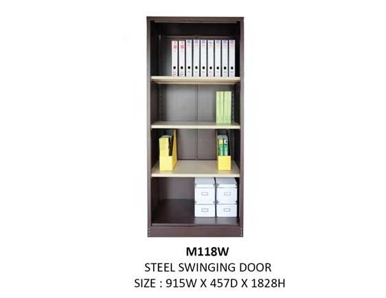 Steel High Cupboard 4-Tier Cabinet (Grey) without Door [M118W] Office Furniture