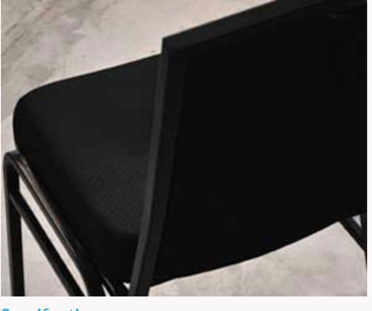 Black Square Banquet Stacking Chair DCM 99