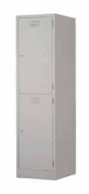 Steel Lockers Cabinet (Grey) with 2 Swing Door Compartments [M114C/381D] Office Furniture
