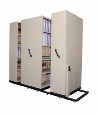 Steel Mobile Compactors Cabinet (Grey) with 4 Bay [M117A] Office Furniture
