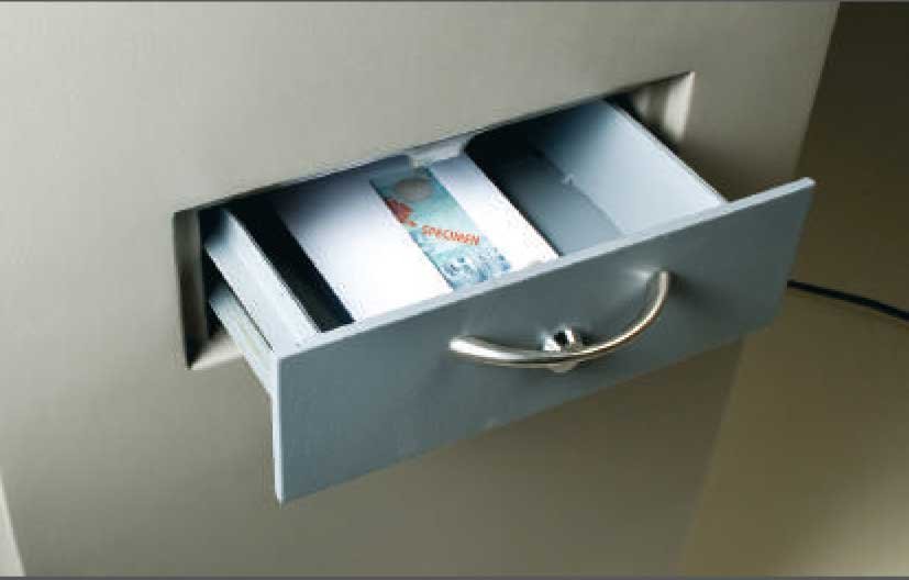 Steel Front Drawer Trapmaster Night Safe Box (Grey) with Key Lock and Combination Lock [2240] Furniture