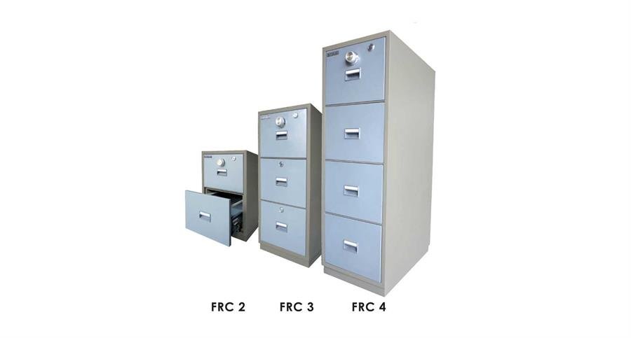 Sterling Steel Safe Box Fire Resistance Cabinet (Grey) with 3 Drawers Secured by Key Lock and Combination Lock [FRC3] Furniture