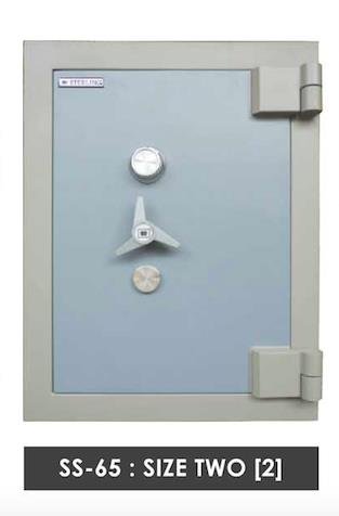 Sterling Steel Commercial Safe Box (Grey) with Secured by Key Lock and Combination Lock [SS-65-2] Furniture