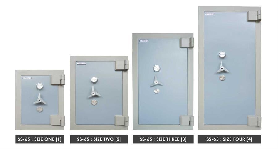 Sterling Steel Commercial Safe Box (Grey) with Secured by Key Lock and Combination Lock [SS-65-4] Furniture