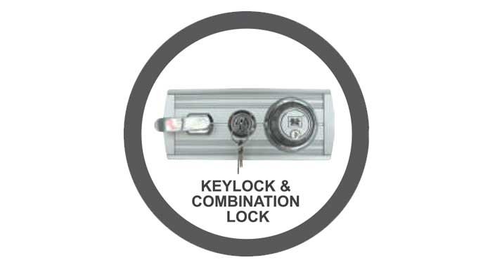 Sterling Steel Home Vertical Safe Box (Grey) with Secured by Key Lock and Combination Lock [WW300] Furniture