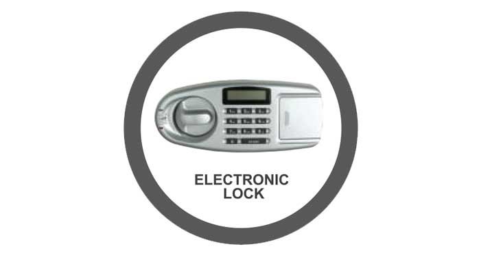 Sterling Steel Home Vertical Safe Box (Grey) with Key Lock and Digital Lock [WW300EL] Furniture