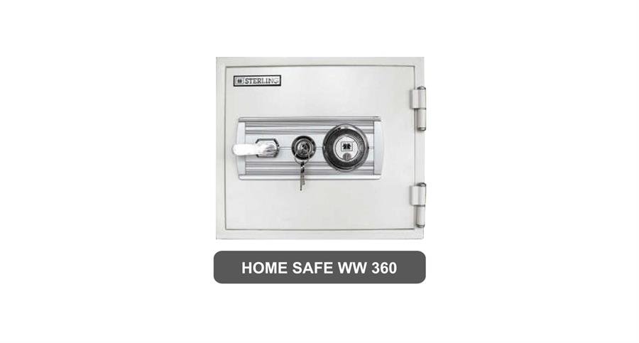 Sterling Steel Home Horizontal Safe Box (Grey) with Key Lock and Combination Lock [WW360] Furniture