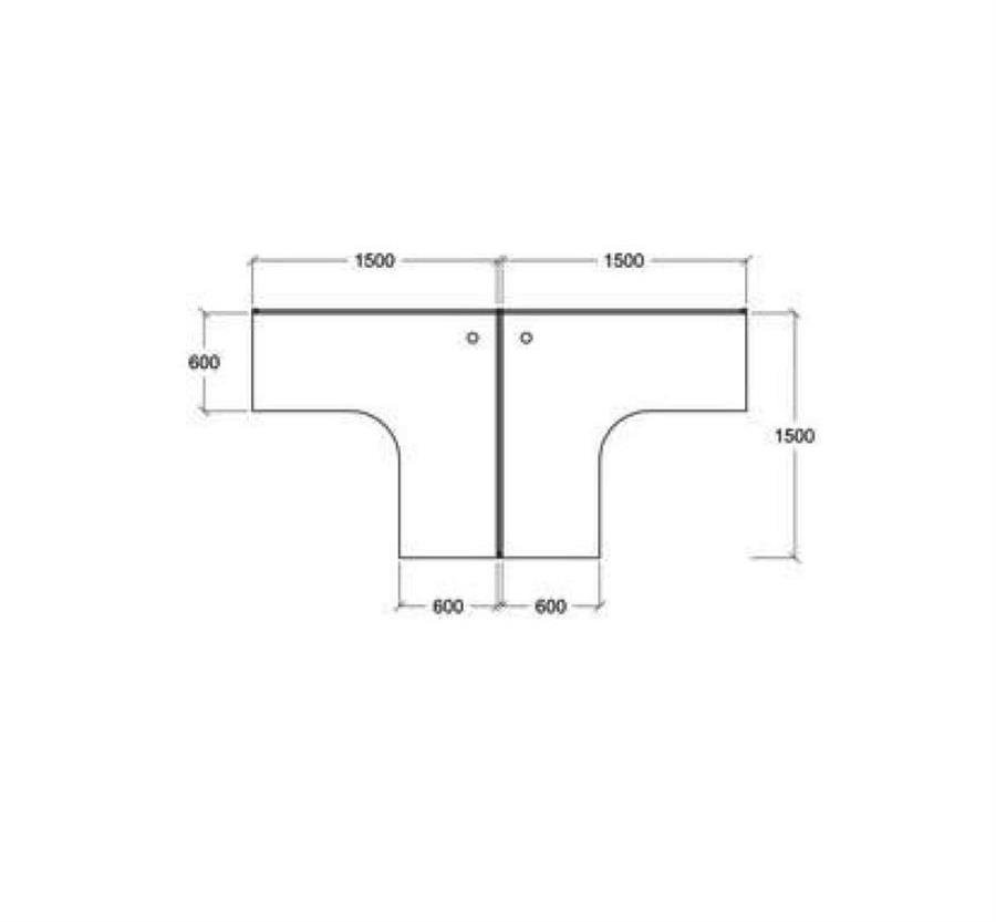 Workstation Compatibility Concept 4 Station Partition (Blue, Maple) with Maple Table Top and Low Height Partition [Compatibility Concept] Office Furniture