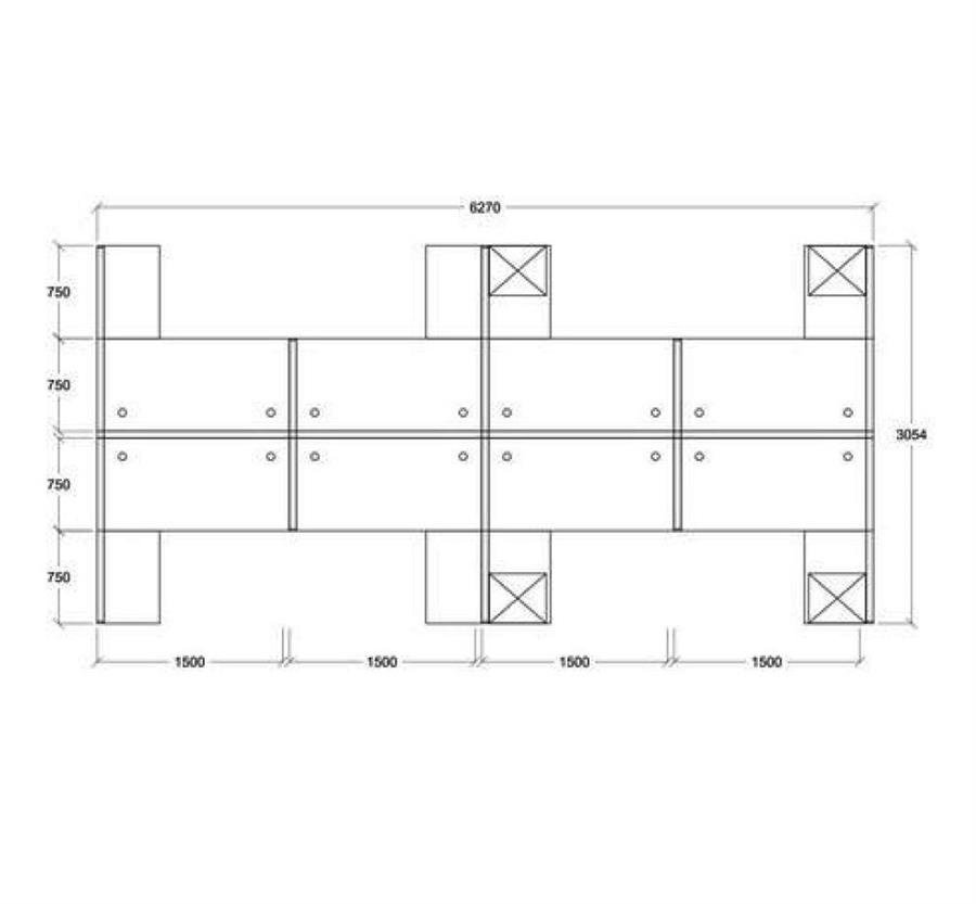 Workstation Geniality Concept 8 Station Partition (Red, Black, White) with White Table Top and Medium Height Partition [Geniality Concept] Office Furniture