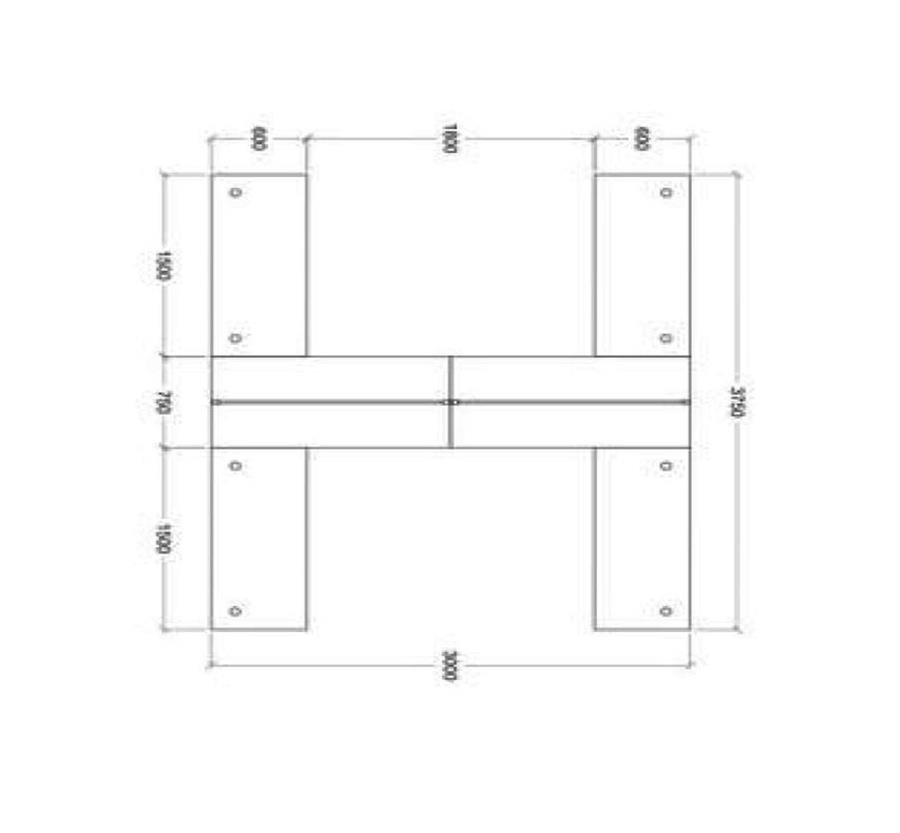 Workstation Harmony Concept 4 Station Partition (Light Blue, White, Elmer) with Elmer Table Top and Low Height Partition [Harmony Concept] Office Furniture
