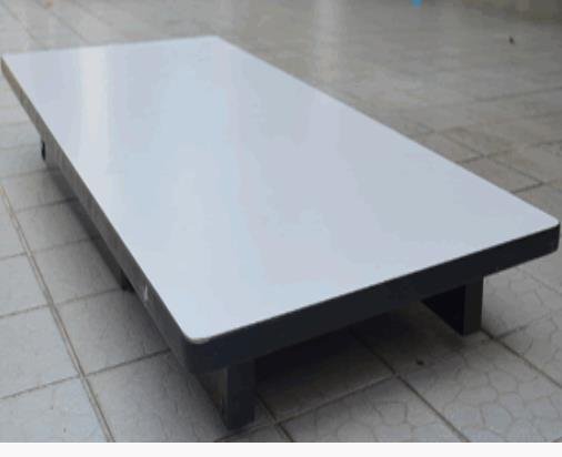 Rectangular Top Grey Banquet Table With Rubber
