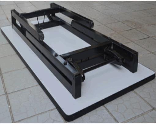 Rectangular Top Grey Banquet Table With Rubber