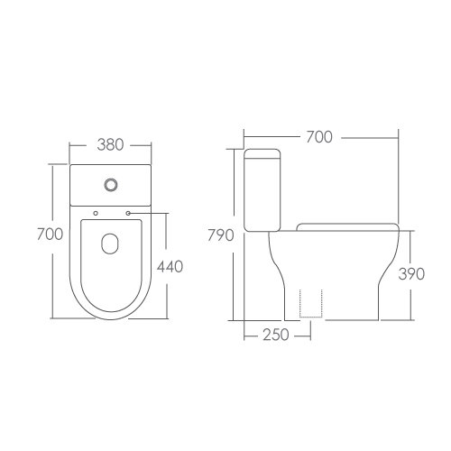 Modern Depot Water Closets Basic Water Closets Zoey [Zoey]