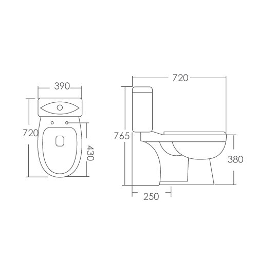 Modern Depot Water Closets Basic Water Closets Zeita [Zeita]