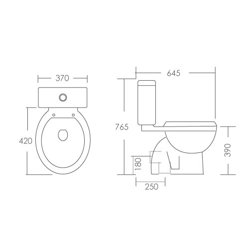 Modern Depot Water Closets Basic Water Closets  Vista