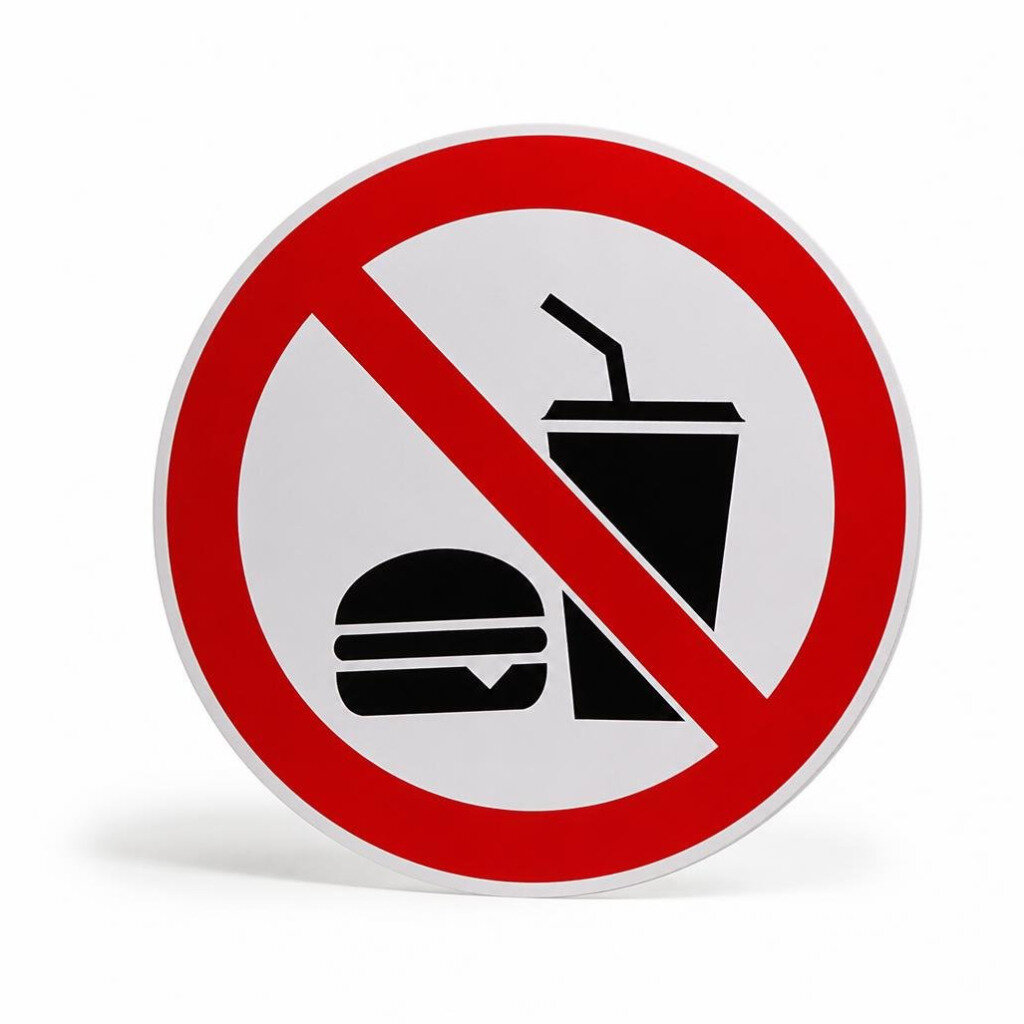 NO FOOD AND DRINKS PLATE