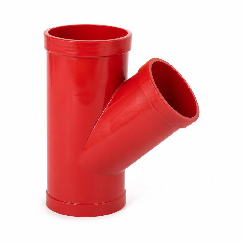 110 X 82MM UPVC RED. TEE I/O - SWEPT BRANCH