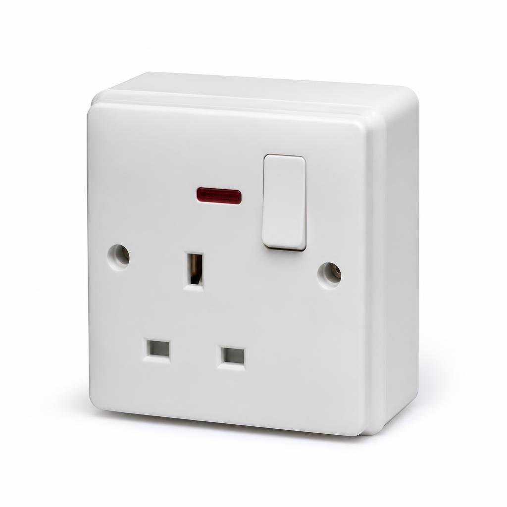 GELOOF 4G X 2MTR EXT.SWITCH SOCKET OUTLET NEON