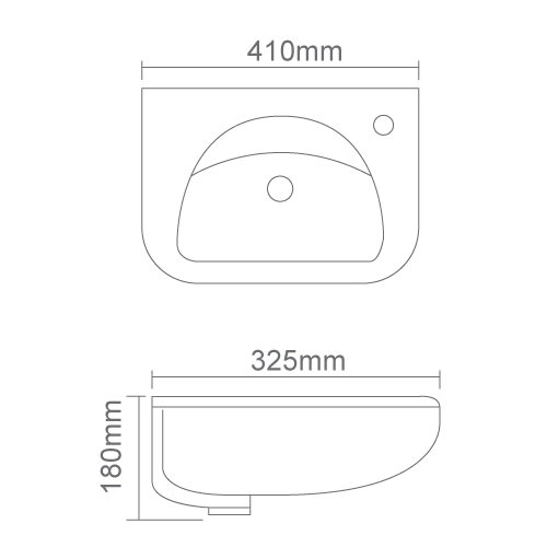 Modern Depot Ceramic Basin Wall Hung Basin [B-219]