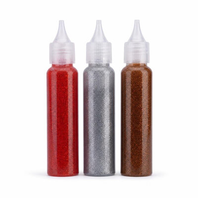 GRABBIT 13ML GLITTER GLUE - RED/GREY/BROWN