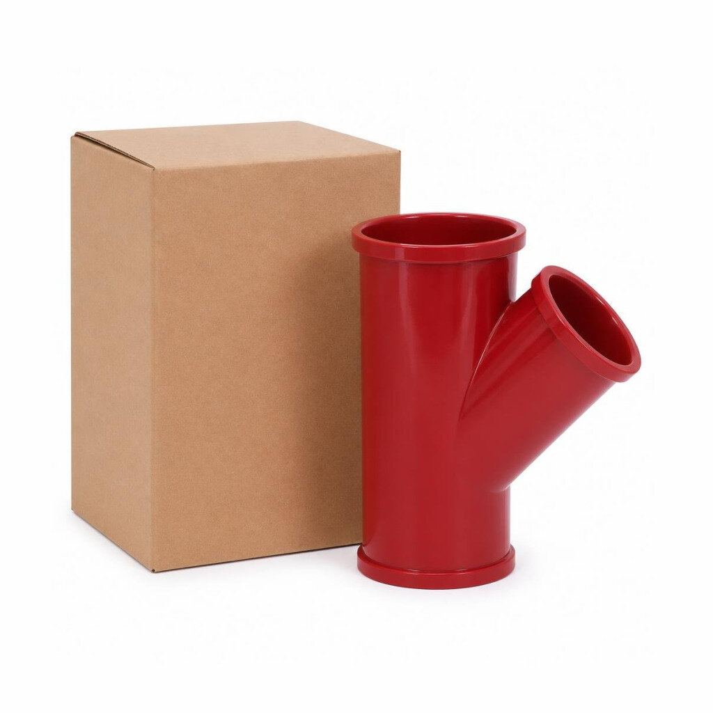 110 X 82MM UPVC RED. TEE - SWEPT BRANCH