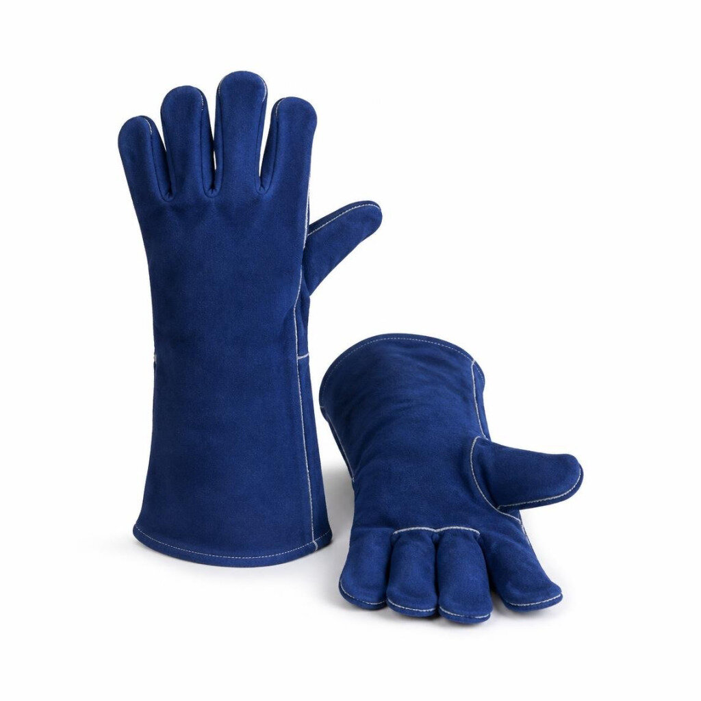PICASAF 14" WSB BLUE FULL LINED LEATHER GLOVE