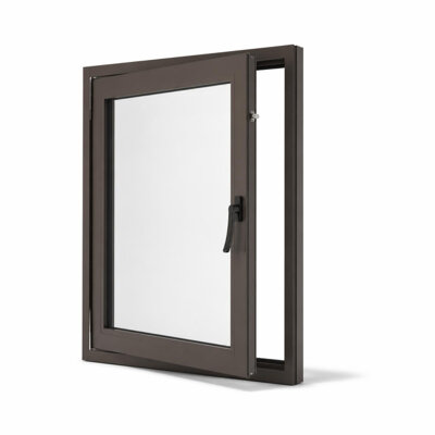 ALUMINIUM CASEMENT WINDOW:STD PROFILE/FRAME:POWDER COATED FINISH/GLASS:5MM NORMAL