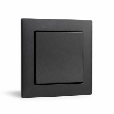 HAGER MUSE WGML112KB 1G 2W SWITCH (KNIGHT BLACK)