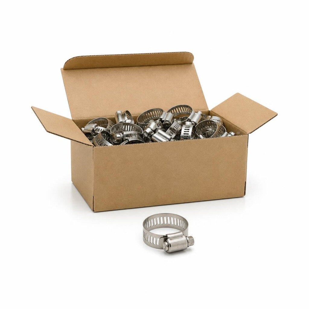 NIETZ 16MM 5/8" 10-16 S304 S/STEEL HOSE CLIP - 537-01-016 (100PCS/BOX)