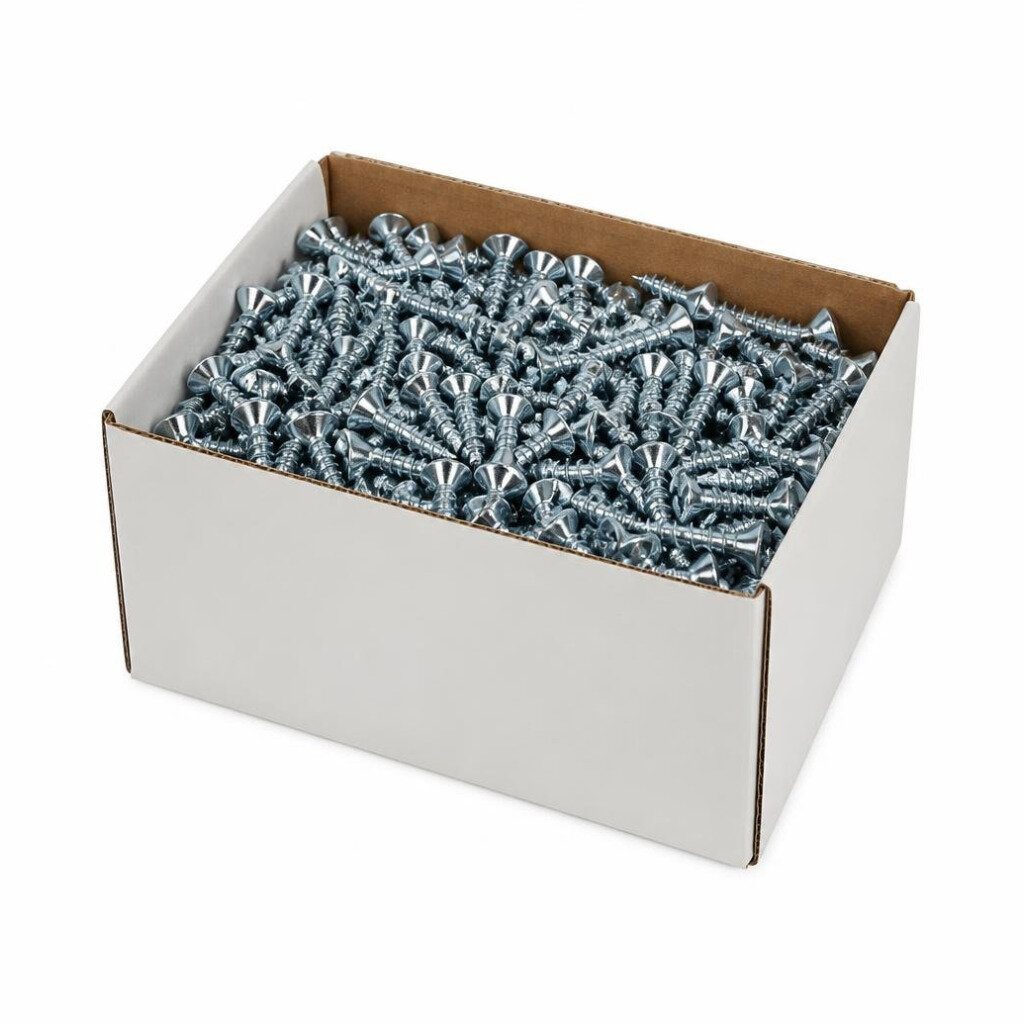 QT #6 X 5/8" FH SELF TAPPING SCREW (1000PCS/K)