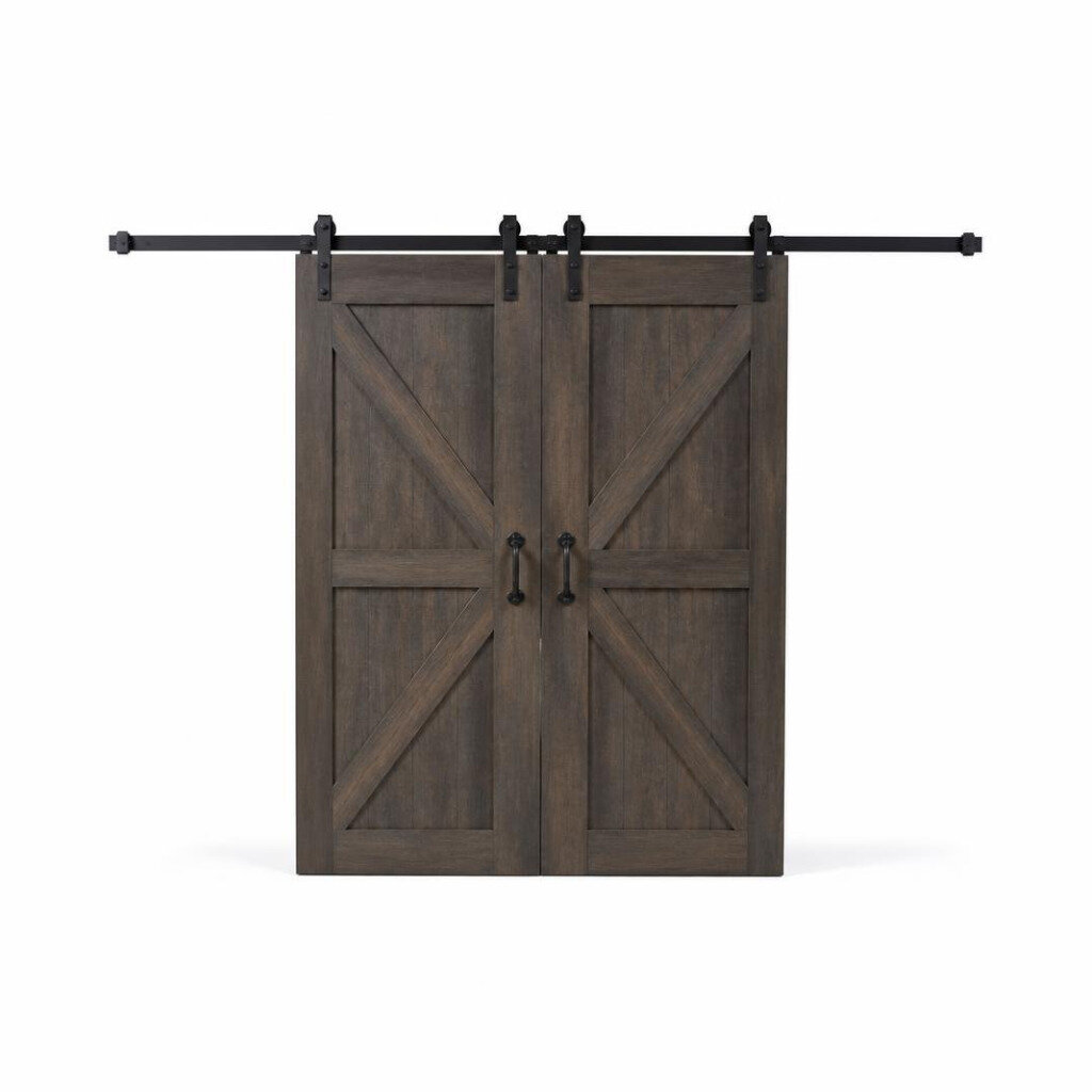 ART 48" X 96" EUROPE INDUSTRY STYLE HANGING SLIDING DOOR (COMPOSITE DESIGN DOUBLE DOOR)