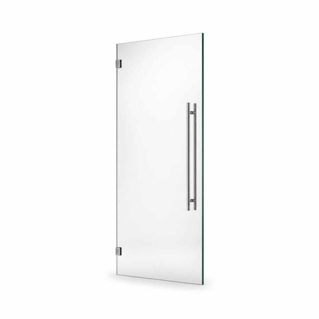 12MM THK CLEAR TEMPERED GLASS DOOR/900MM H CHROME HANDLE