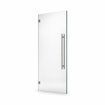 12MM THK CLEAR TEMPERED GLASS DOOR/900MM H CHROME HANDLE