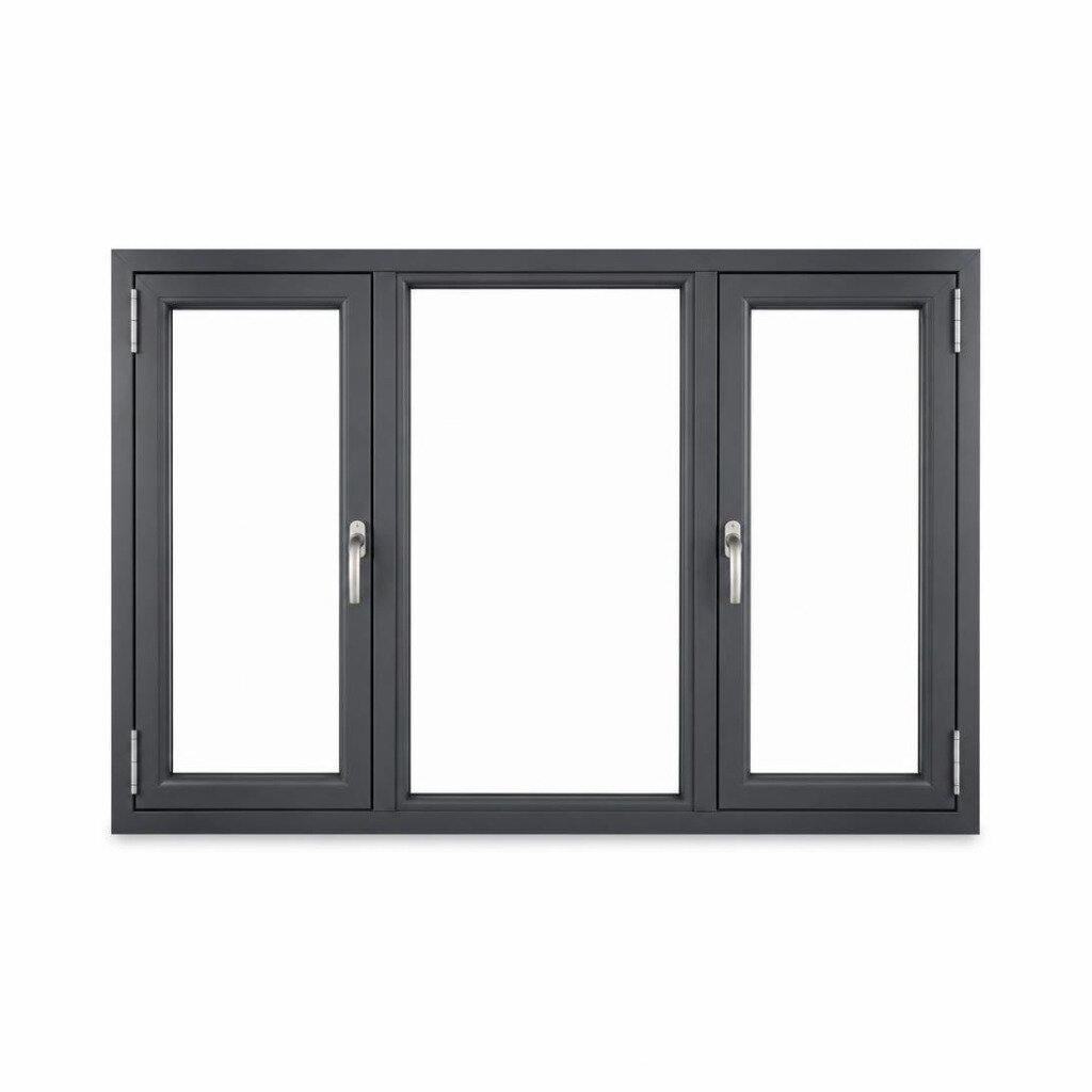1205 X 1730  TRIPLE LEAVES METAL CASEMENT WINDOW