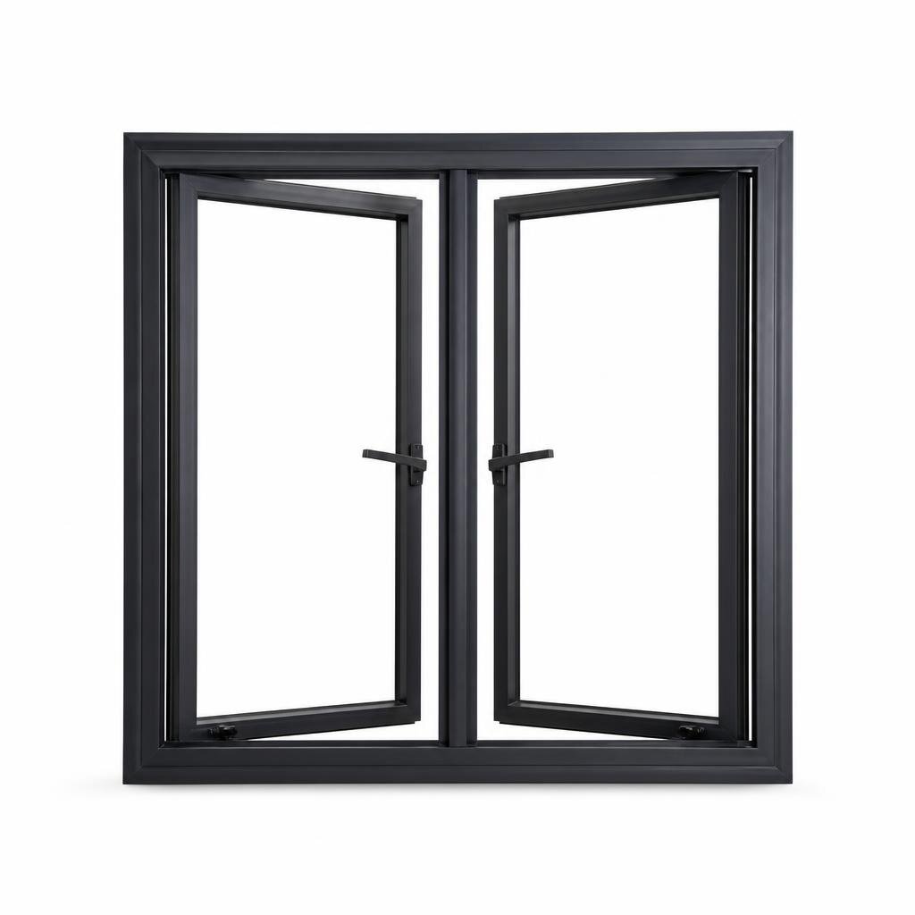 4FT X 4FT ALUMINIUM P/BLACK CASEMENT