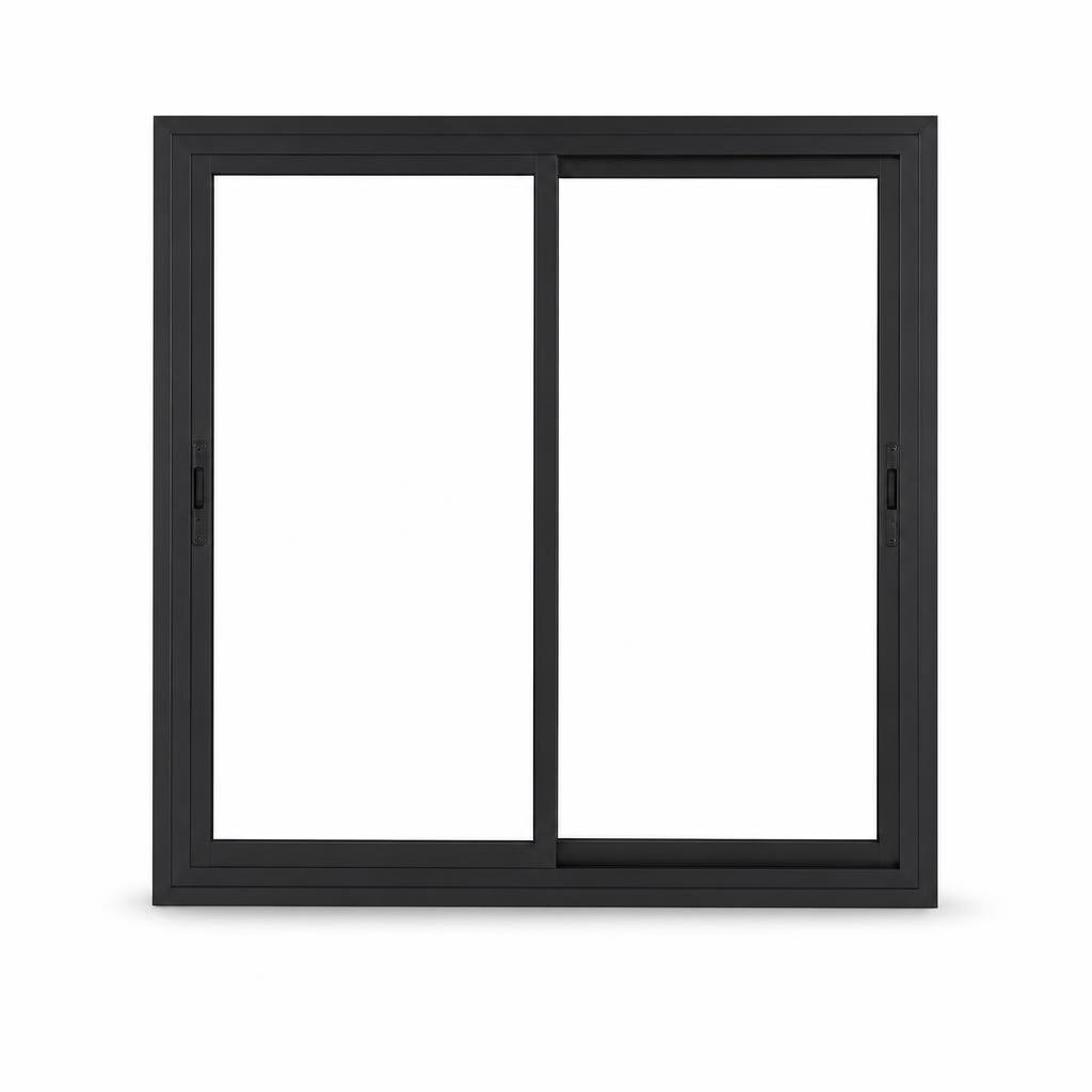 4FT X 4FT ALUMINIUM P/BLACK SLIDING WINDOW