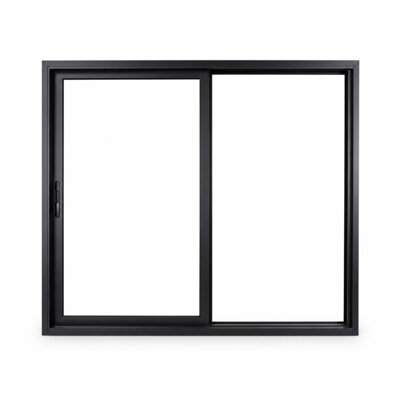 6FT X 4FT ALUMINIUM P/BLACK SLIDING WINDOW