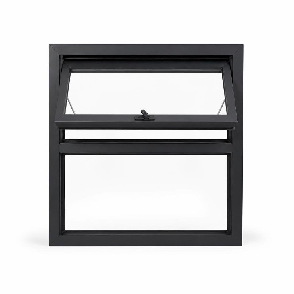 2FT X 2FT ALUMINIUM P/BLACK TOP HUNG WINDOW