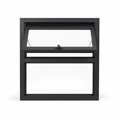 2FT X 2FT ALUMINIUM P/BLACK TOP HUNG WINDOW