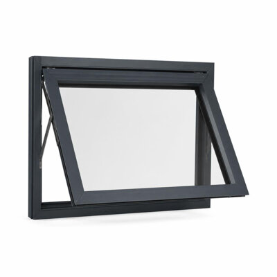 ALUMINIUMTOP HUNG WINDOW:STD PROFILE/FRAME:POWDER COATED FINISH/GLASS:5MM NORMAL