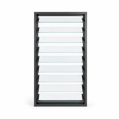 GLASS LOUVERS FIX PANEL/FRAME:POWDER COATED FINISH/GLASS:5MM NAKKO GLASS