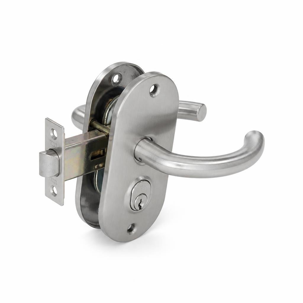 MARKSMAN 8077SS ENTRANCE HANDLE LOCK